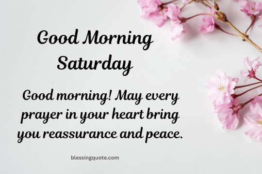 Good Morning Saturday Blessings