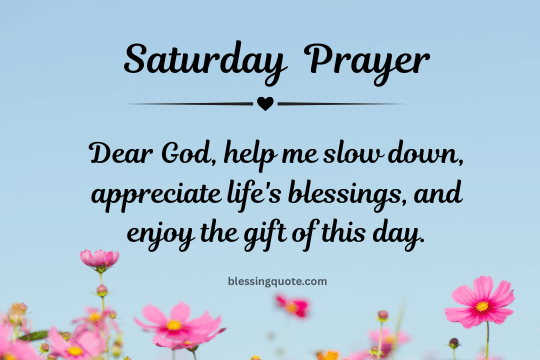 Saturday Prayer